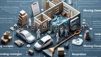 제천 명동 이사청소, 꿀팁으로 완벽하게! ✨